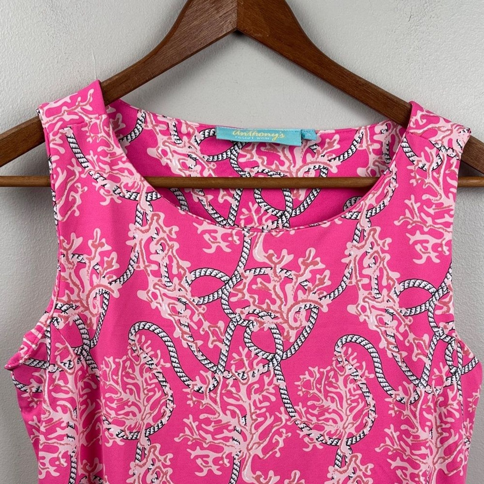 Anthony’s resort wear Vibrant Pink and Coral Maxi Dress boho beach wear Small