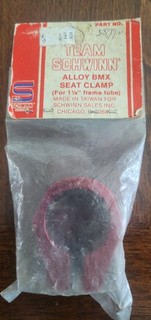 Team Schwinn NOS BMX Seat Clamp 28.6 Red Vintage Schwinn Competition SX1000