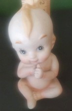 Figurine bébé céramique poupée Kewpie vintage 3 1/2 pouces