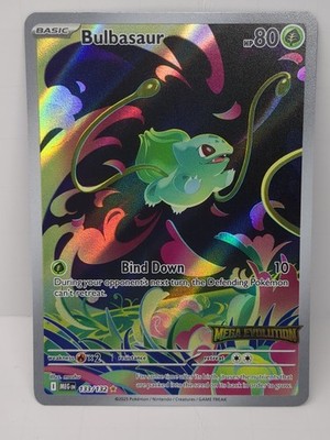 Bulbasaur 133/132 English Mega Evolution Stamped Full Art Promo