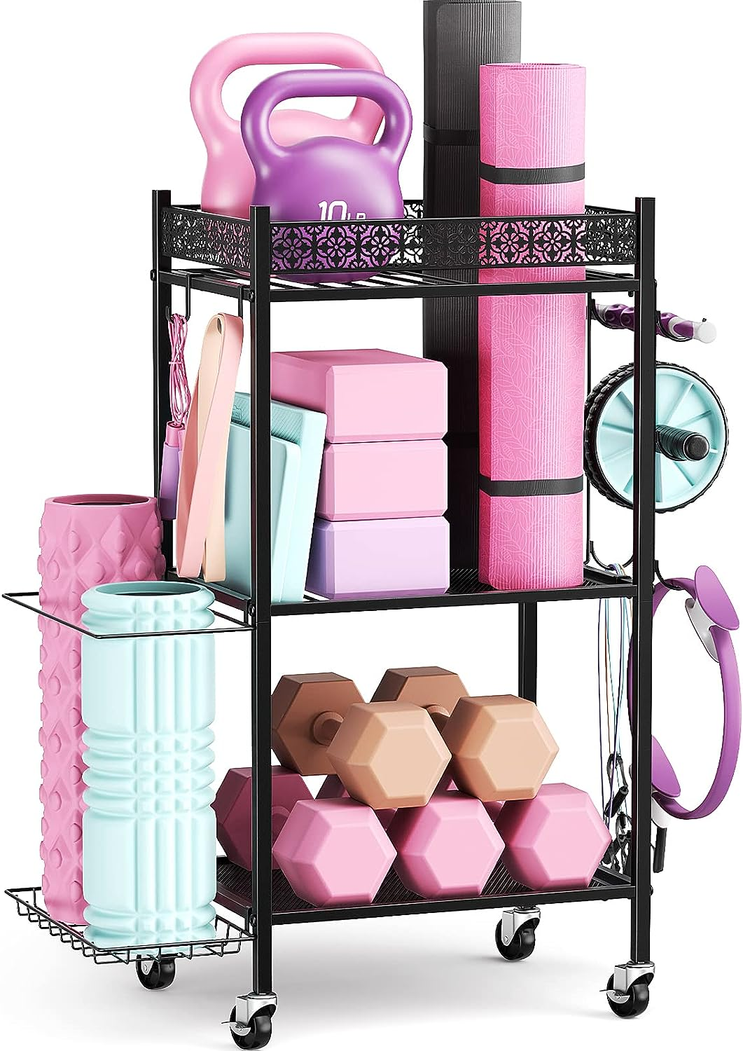 Yoga Mat Storage Rack for Home Gym Workout Foam Mats