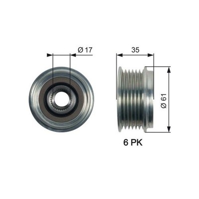 Generatorfreilauf Gates OAP7166 Drivealign  für Audi VW