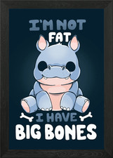 Big Bones Framed Wall Art Poster Canvas Print Picture