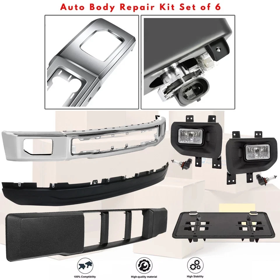 Kit de montaje de luces antiniebla y cromadas para parachoques delantero para Ford F-150 2015-2017 Foto 2 de 4