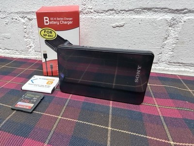 SONY Cybershot DSC-TX5 Compact Digital Camera Carl Zeiss 256GB SD Card + Charger