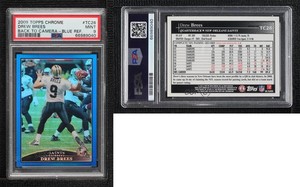 2009 Topps Chrome Blue Refractor Drew Brees #TC26 PSA 9 MINT