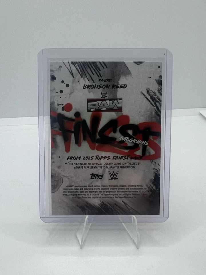 2025 Topps Finest WWE BRONSON REED automático 🔥📈 - Imagem 2 de 2