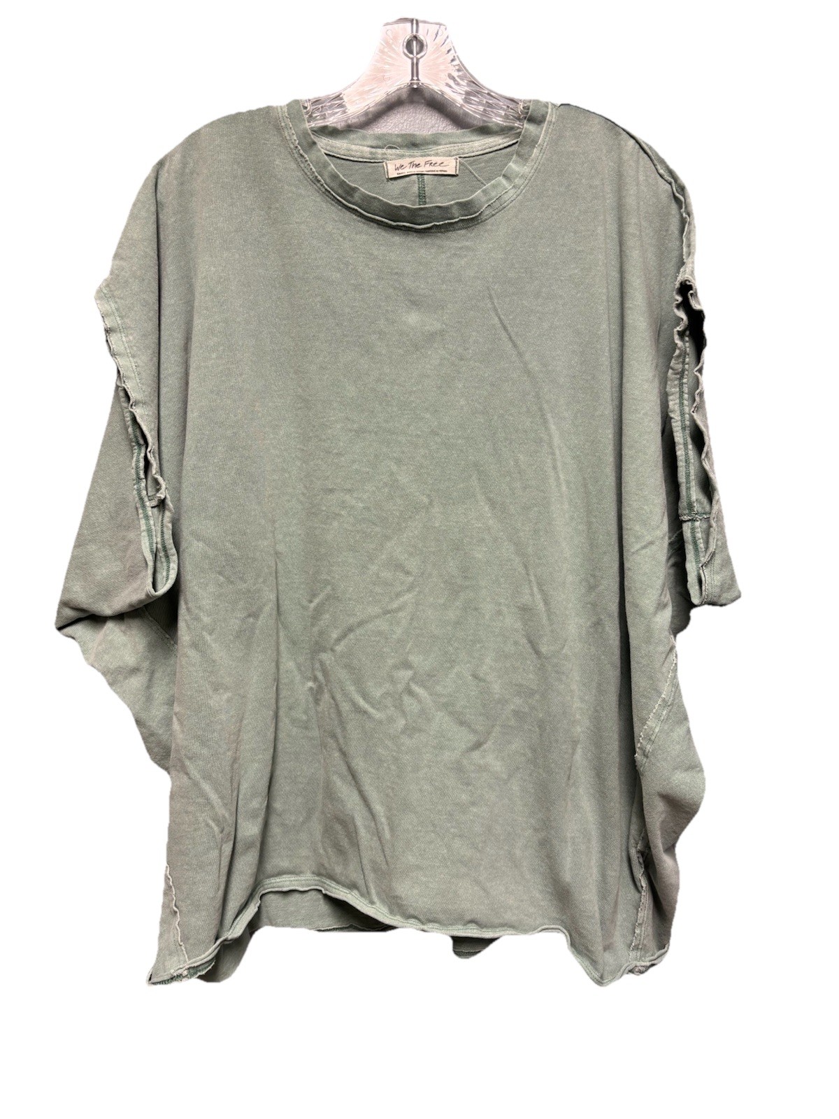 We The Free Free People Tee Womens Size S Green Oversized Dolman Top Boho