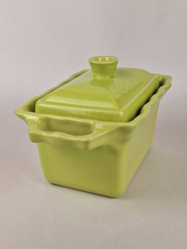 Peugeot Appolia Green Covered Casserole Terine Ceramic Bakeware Made On France