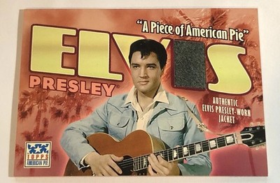 2002 Topps American Pie Elvis Presley Piece of Authentic Worn Jacket Damaged