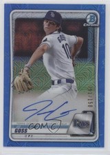 2020 Bowman Mega Box Chrome Mojo Auto Blue 61/150 JJ Goss #BMA-JJG Auto 7m3