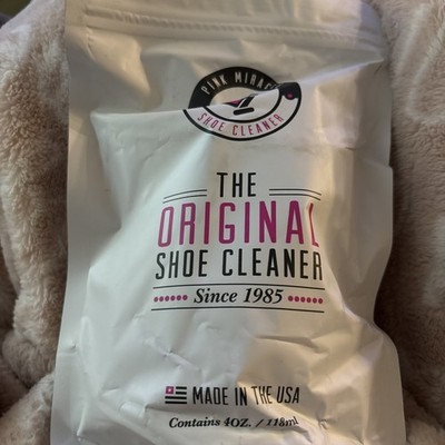 Pink Miracle Shoe Cleaner Kit with Bottle and Brush For Fabric Cleaner, 4oz