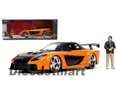Jada 1:24 Fast & Furious Han & 1995 Mazda RX-7 Widebody Model