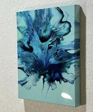 Original Acrylic Resin On Canvas Painting on Gallery-Wrapped Canvas 16x12 in