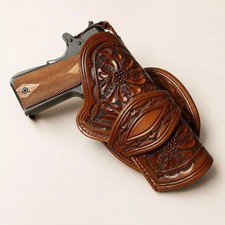 New Tooled Western 1911 Holster For Leather Single Holster Cover Sass Usa