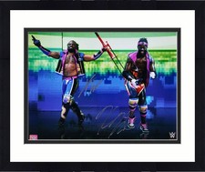Framed Kofi Kingston and Xavier Woods WWE Signed 16
