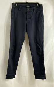 Wings + Horns Men's Navy Blue Tapered Chino Pants Made in Canada Size 29