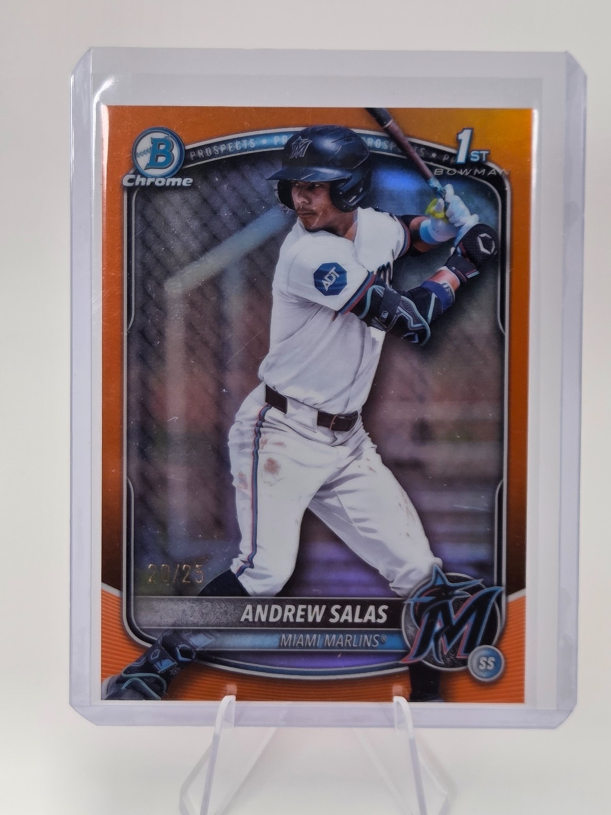 2025 Bowman Chrome Andrew Salas 1st Orange Refractor /25 #BCP-146 Marlins