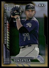 2016 Bowman Chrome #BSU-AS Antonio Senzatela Gold Refractor #1/50