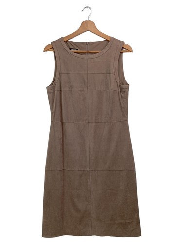 Robe Fourreau Balenciaga Marron Taille 38 – Soie, Sans Manches, Occasion Très Bon état