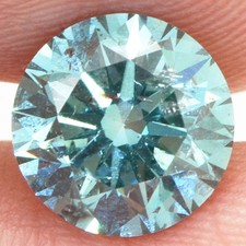 2.22 Carat Round Shape Diamond Fancy Blue Color Loose Enhanced SI1 Certified