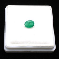 Natural Green Emerald Oval Faceted Cut Loose Gemstone &ndash; 7x6 MM &ndash; 1 Piece