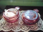 Set of 2 Corning Pyrex USA Amber Vision Grab It Bowls  V-150–B with Lids