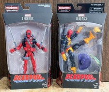 2 Rare BNIB Marvel Legends Deadpool Action Figures With The Feathered Hat Figure