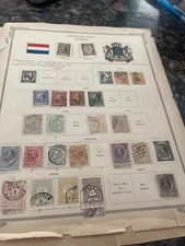Netherland stamps 19th century used on album pages