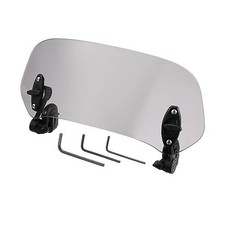 28.5cm Windshield - Adjustable Clip Wind Deflector, Grey Lens, Universal Gray