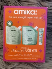 BNIB-AMIKA THE KURE STRENTH REPAIR SHAMPOO CONDITIONER & INTENSE MASK TRIAL SET