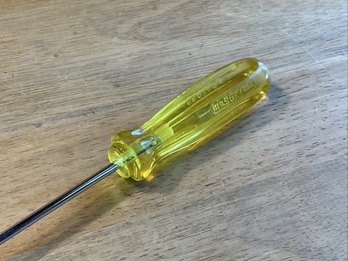 Avvitatore Vintage Proto 1/16" Piatto/Slot 10" Lungo Manici Giallo Chiaro USA - Foto 5 di 9