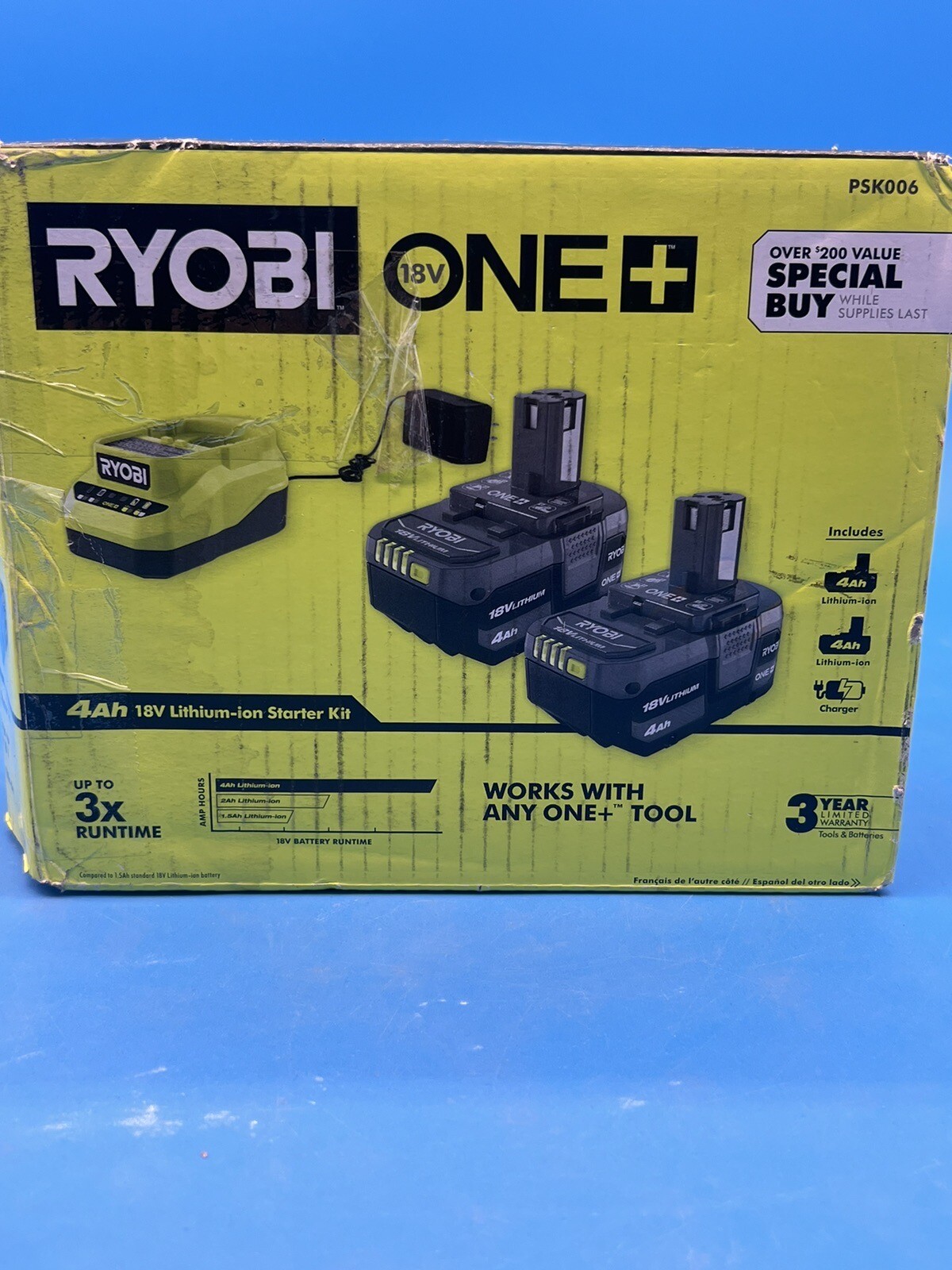 Ryobi ONE+ 18V Battery and Charger Kit PSK006 33287197309 eBay