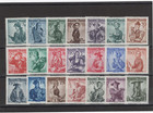 Österreich  Trachten weißes Papier 1958    kompl.    postfr.