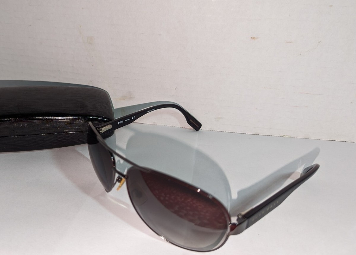 Hugo Boss 0421/P/S Polarized Men's Aviator Sunglasses Black