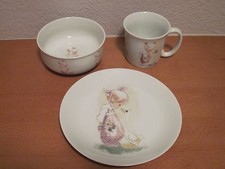 1984 Enesco JONATHAN DAVID Precious Moments 3 Pc Place Setting Cup Bowl Plate