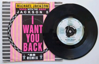 Michael Jackson With The Jackson Five '' I Want You Back Remix 1988 Motown UK 7''
