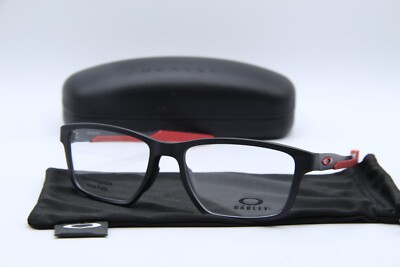NEW OAKLEY OX8153-0655 METALINK SATIN BLACK RED AUTHENTIC CASE