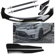 Front Bumper Lip Splitter Spoiler Body Kit Side Skirt For Toyota Camry Glossy