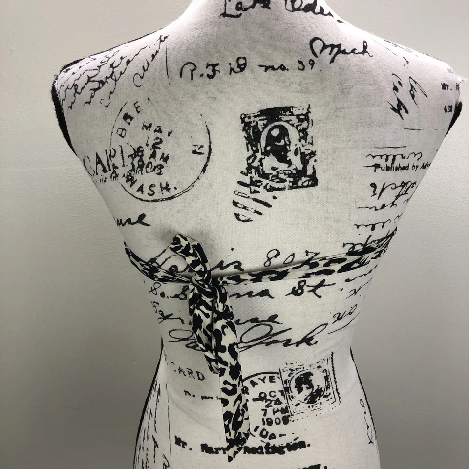 H&M Strapless Tie Neck Brown Animal Print Bikini Top Women's Size 6 - Image 3 of 4