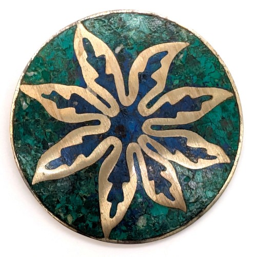 Lovely! Signed Taxco Blue & Green Stones 925 Mixed Metals Eagle 3 Pendant Brooch - Picture 4 of 16