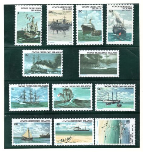 1976 Cocos (Keeling) Islands Ships unmounted mint SG 20 - 31