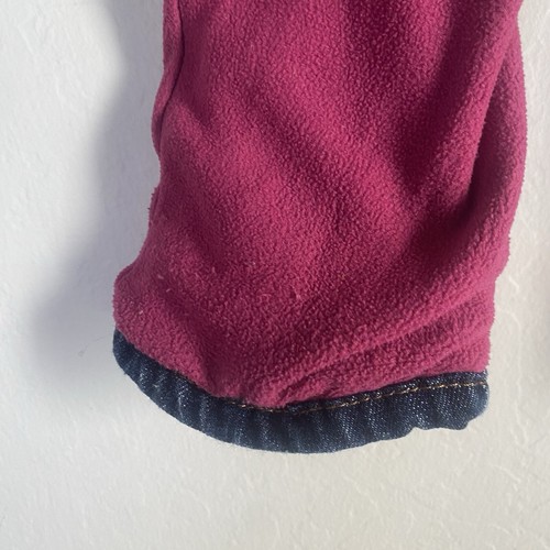BABYGAP Girl's Denim Jeans Pink Fleece Lined Insulated Straight Leg Size 4 T - Picture 10 of 11