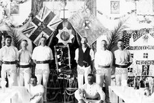 Jty-64 Royal Sussex Regiment, Troops, Colours And Regimental Drums. Photo