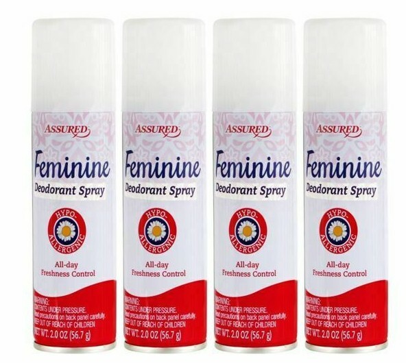 4x Long Lasting HypoAllergenic Deodorant Spray For Women Fresh Scent 2
