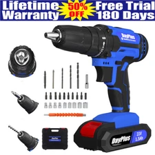 Electric Cordless Drill 21V Electric Drill Combo Set with Battery & Charger Set