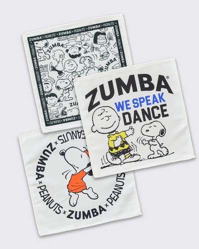 Zumba X Peanuts Handtücher 30 Stück - Wear It Out Weiß ~ Neu! Kostenloser Versand!