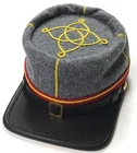 CIVIL WAR CONFEDERATE CS LIEUTENANT ARTILLERY OFFICER KEPI FORAGE CAP HAT-XLARGE