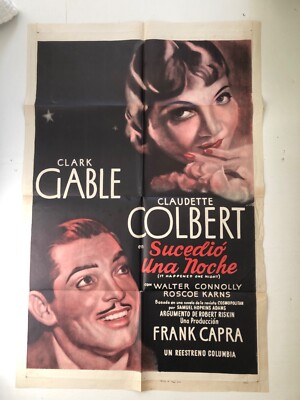 1SHT 1934  It Happened One Night (Argentina) movie poster*GABLE*COBERT