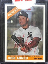 2015 Topps Heritage Red Real One Autograph #ROAH-JA Jose Abreu /66